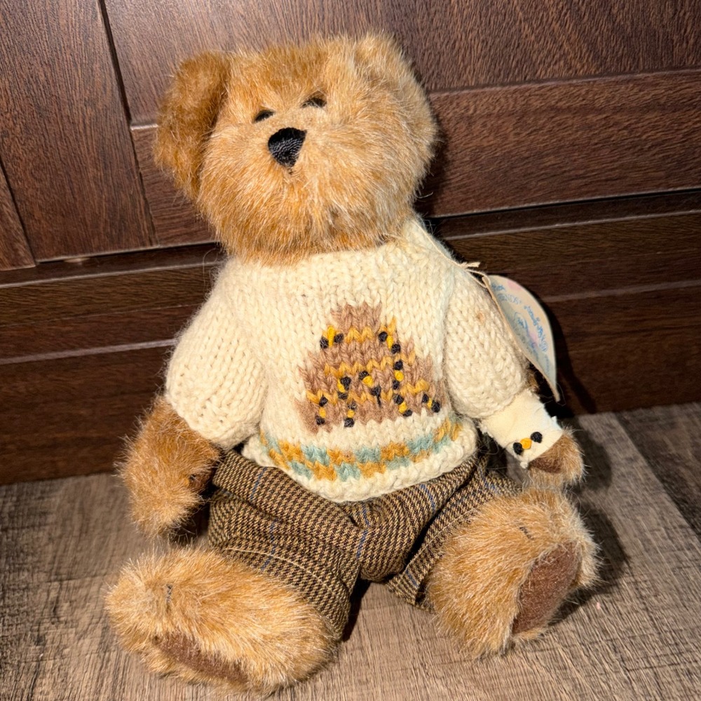 Vintage Boyds Bears Edmund T. Bear Plush Beehive Sweater Bees 8" Fully Dressed